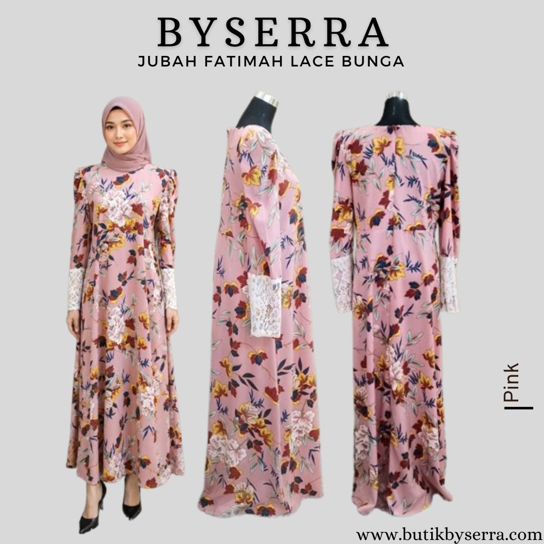 JUBAH FATIMAH LACE BUNGA - Image 8