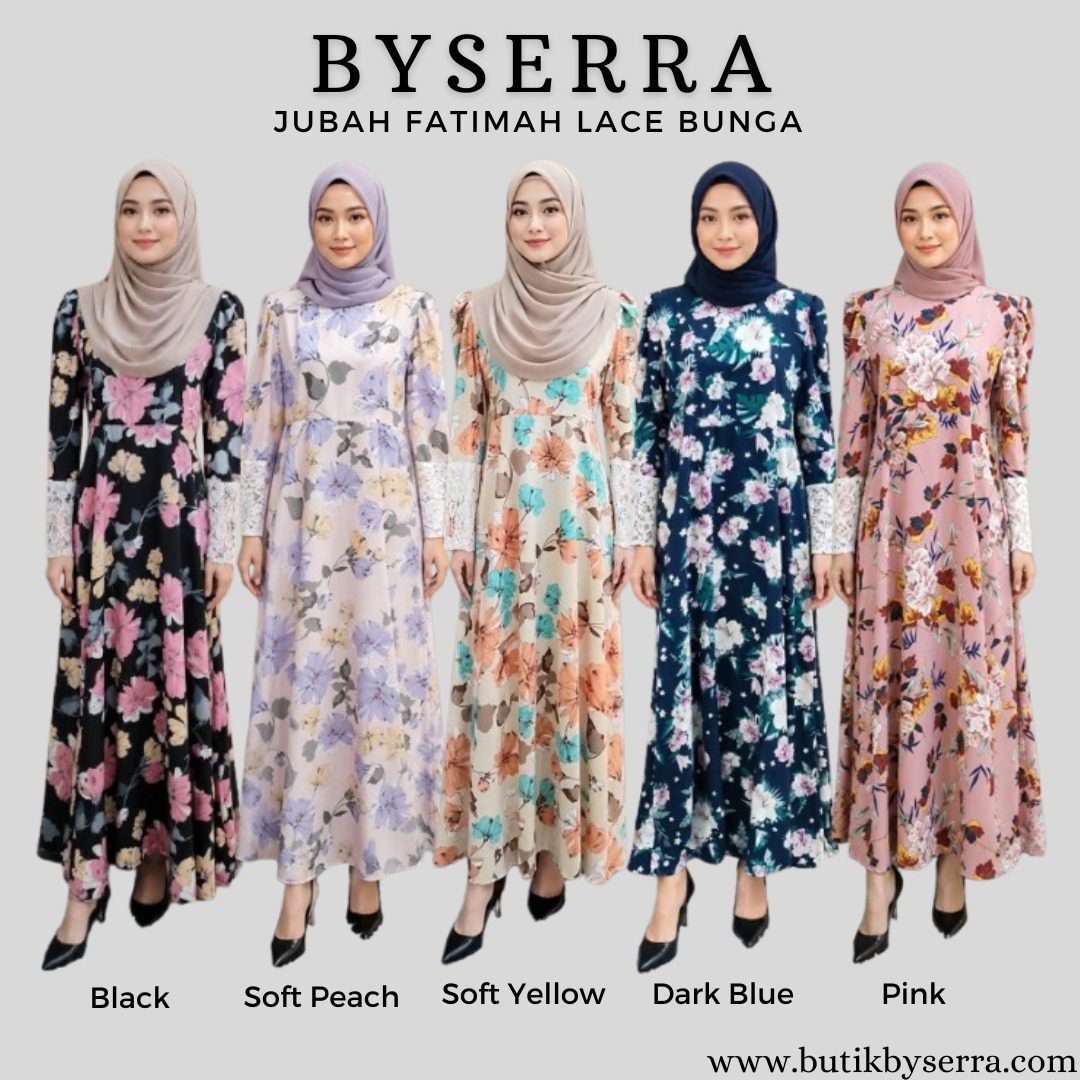 JUBAH FATIMAH LACE BUNGA - Image 2