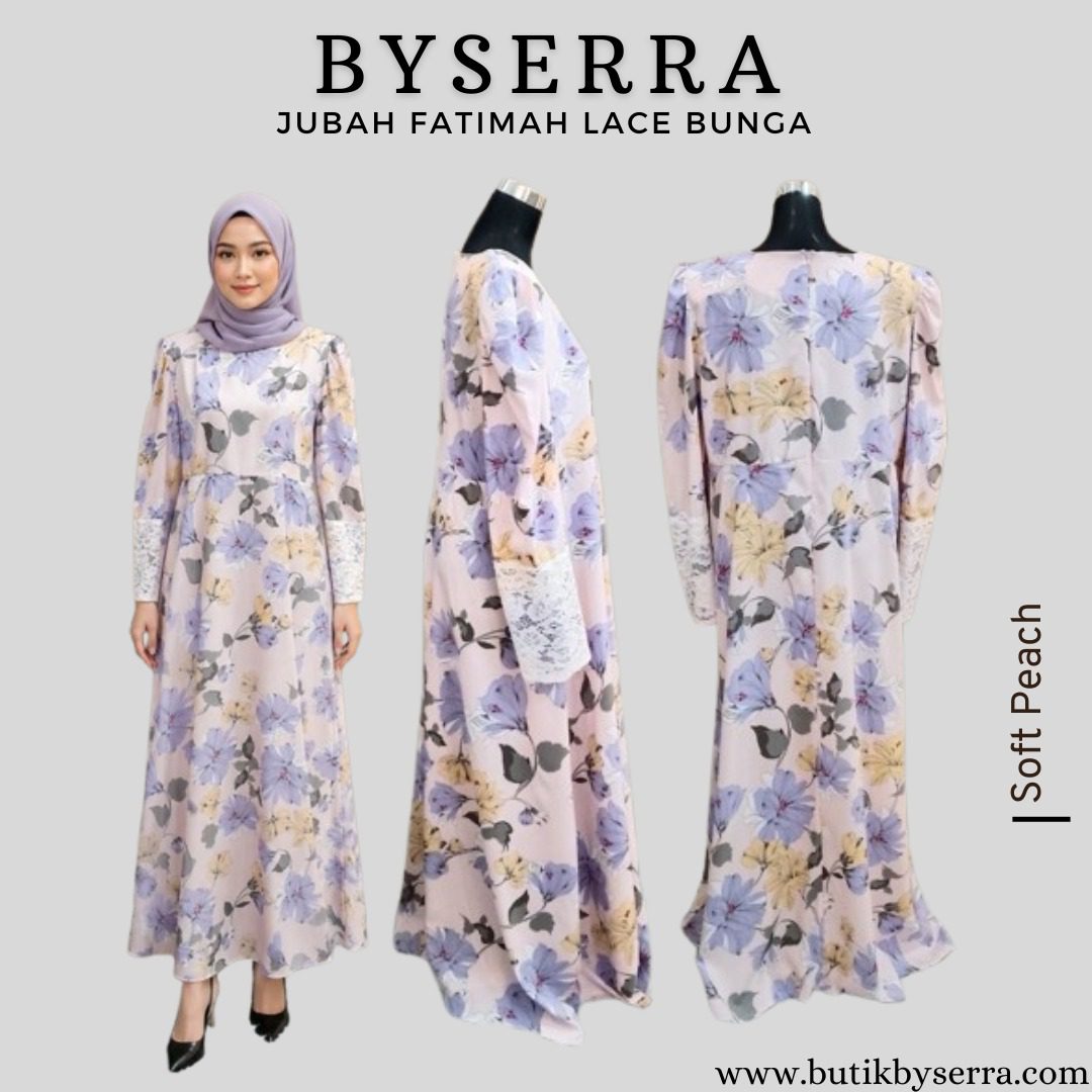 JUBAH FATIMAH LACE BUNGA - Image 4