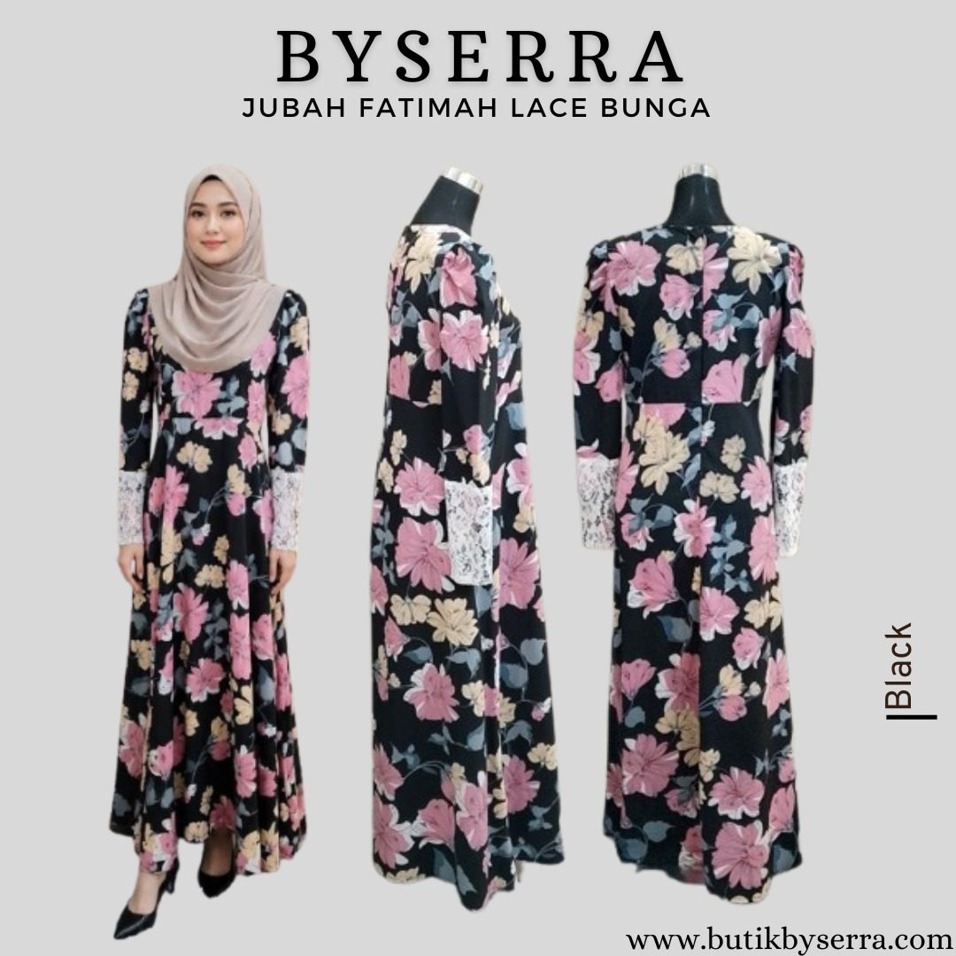 JUBAH FATIMAH LACE BUNGA - Image 5