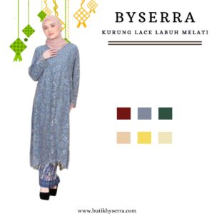 BAJU KURUNG LACE LABUH MELATI