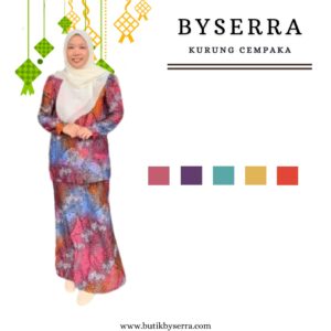 BAJU KURUNG DEWASA SATIN CEMPAKA