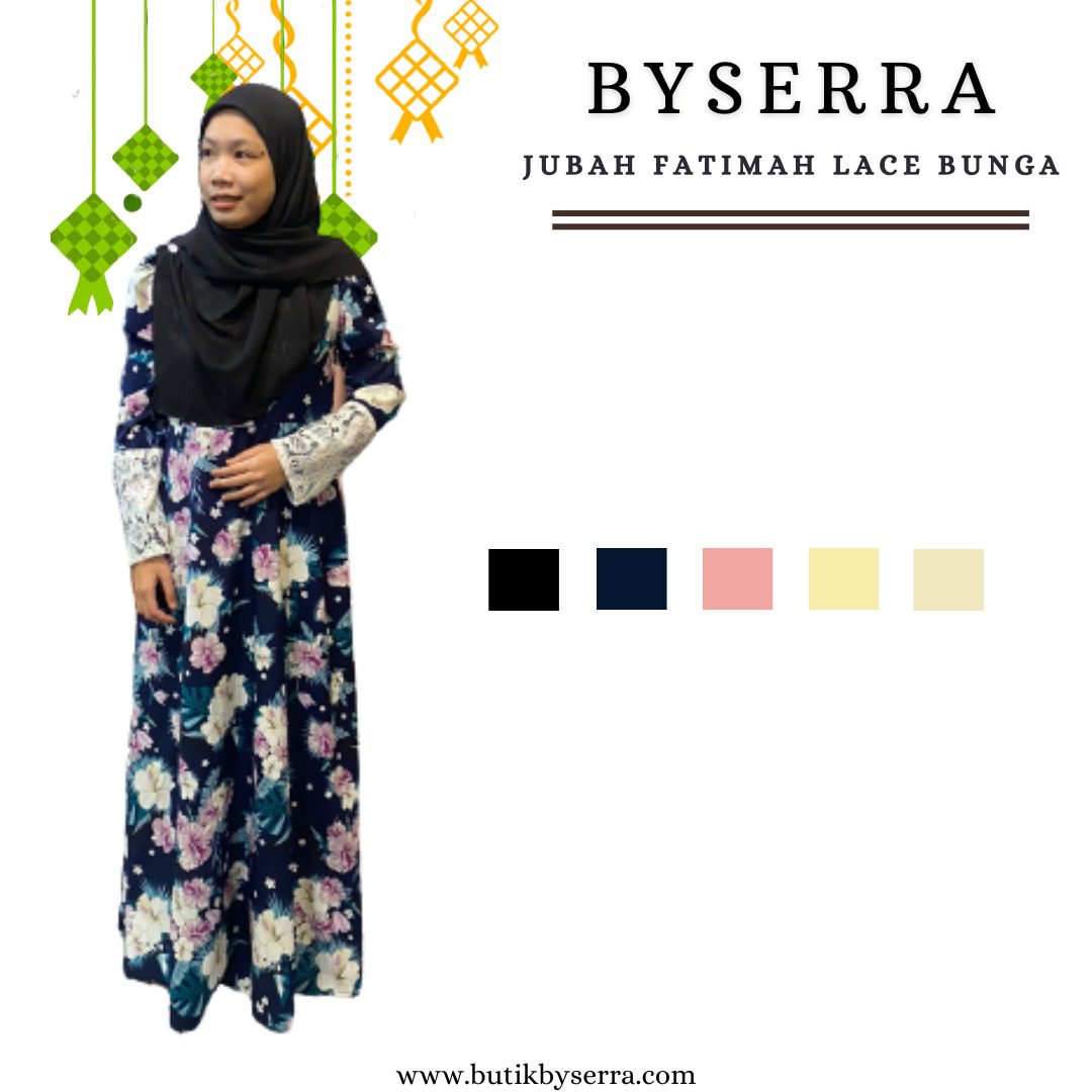 JUBAH FATIMAH LACE BUNGA - Image 9